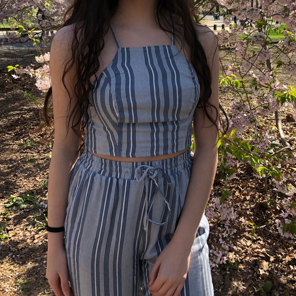 American Eagle Striped Two Piece Set
